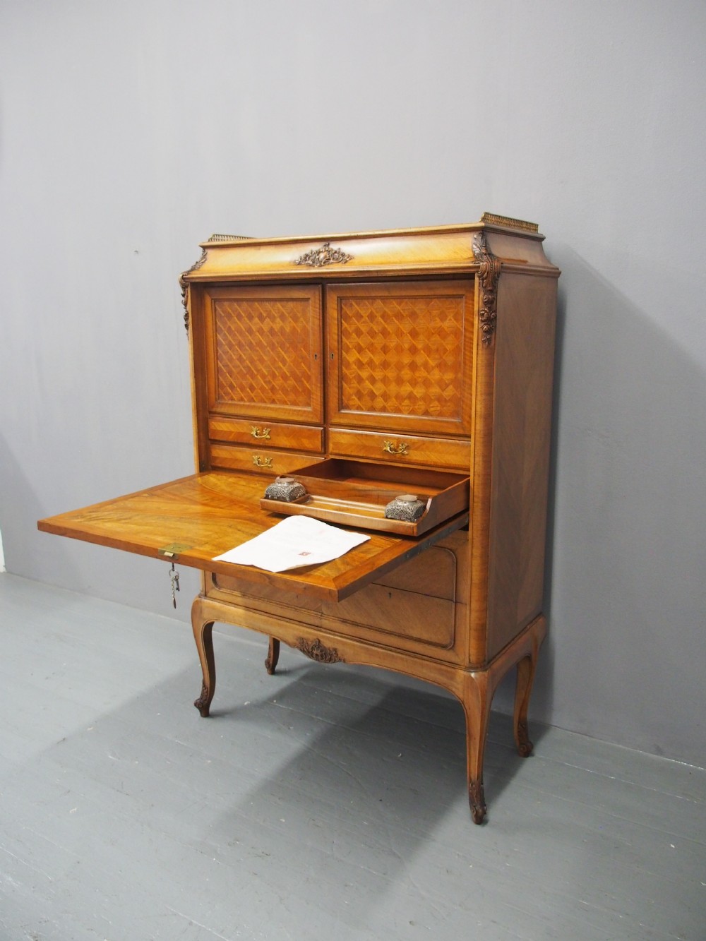 Marble Top Secretaire a Abbatant by Whytock and Reid View XIV