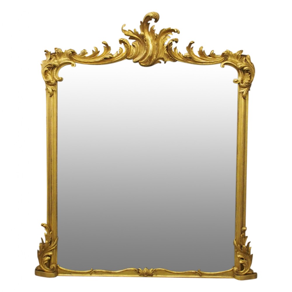 William IV Giltwood Overmantel Mirror