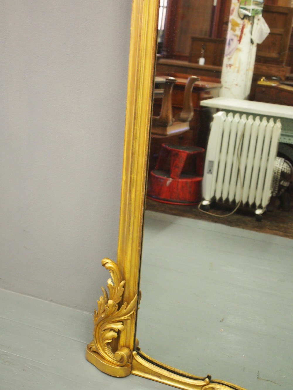 William IV Giltwood Overmantel Mirror View VI