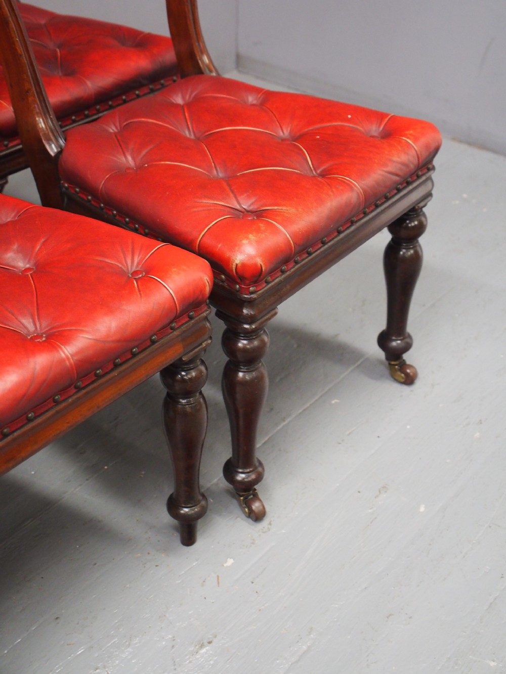 Set of 6 Edinburgh Style Mahogany Dining or Library Chairs View VI