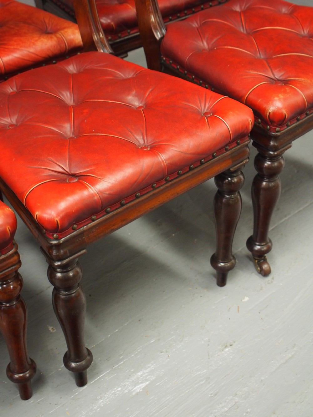 Set of 6 Edinburgh Style Mahogany Dining or Library Chairs View VII