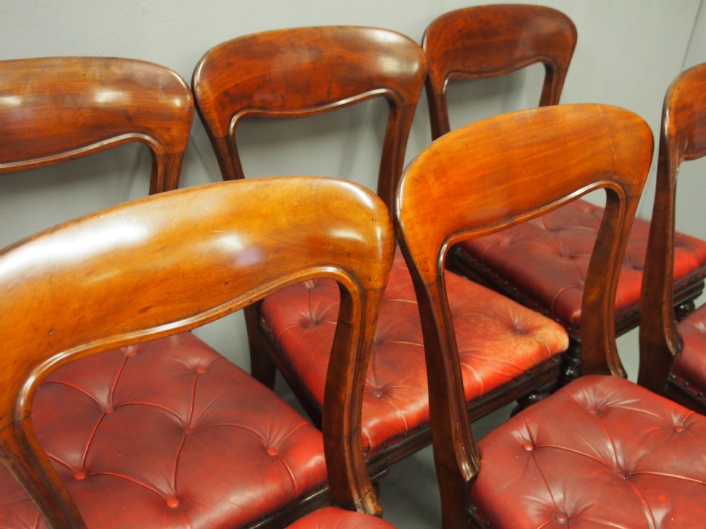 Set of 6 Edinburgh Style Mahogany Dining or Library Chairs View XII