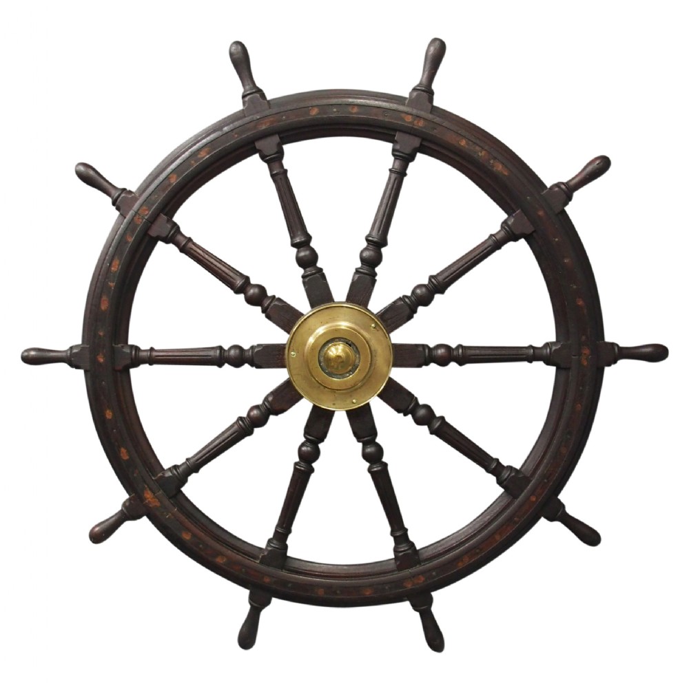 Large Oak Ships Wheel