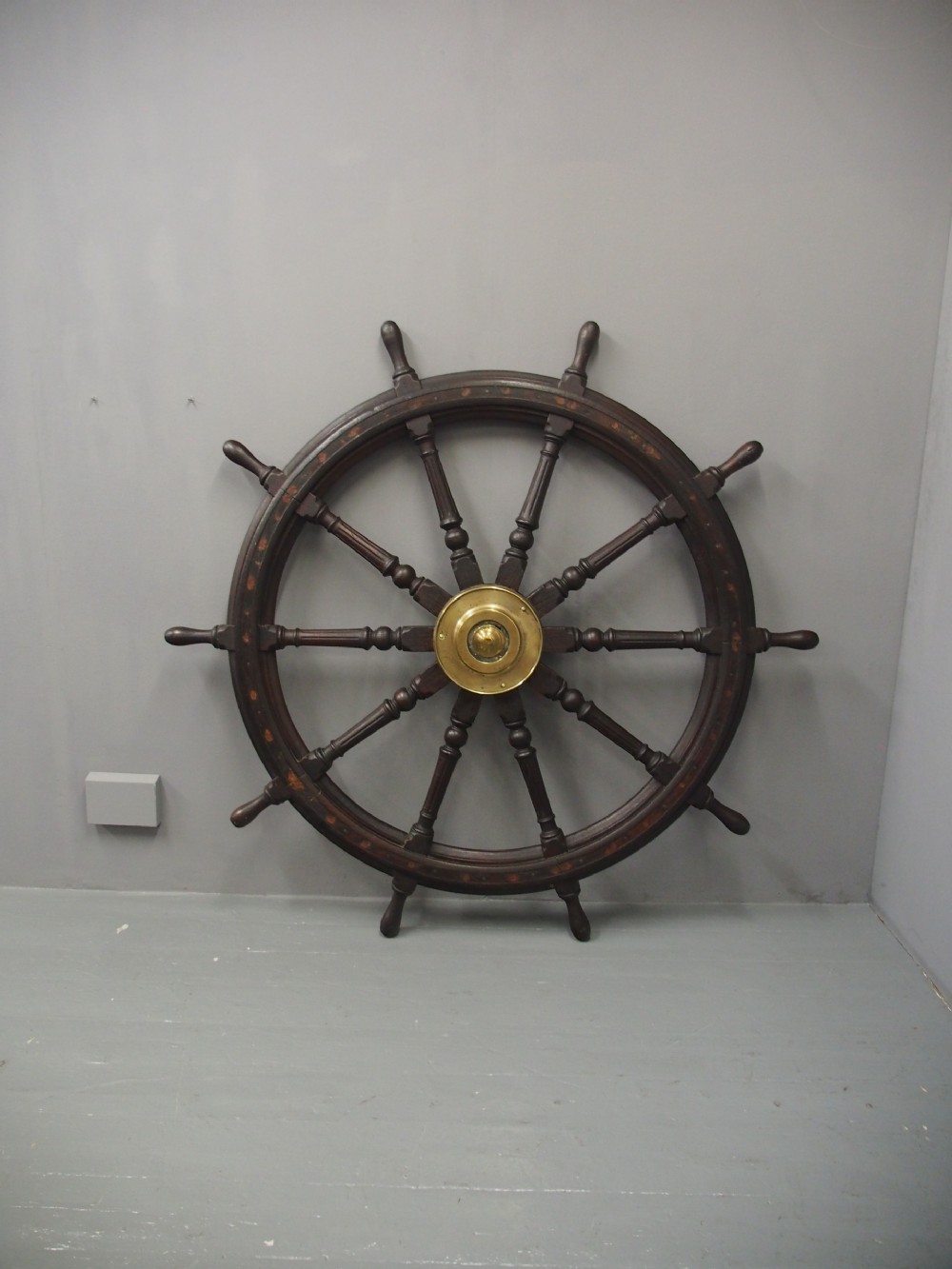 Large Oak Ships Wheel View VI