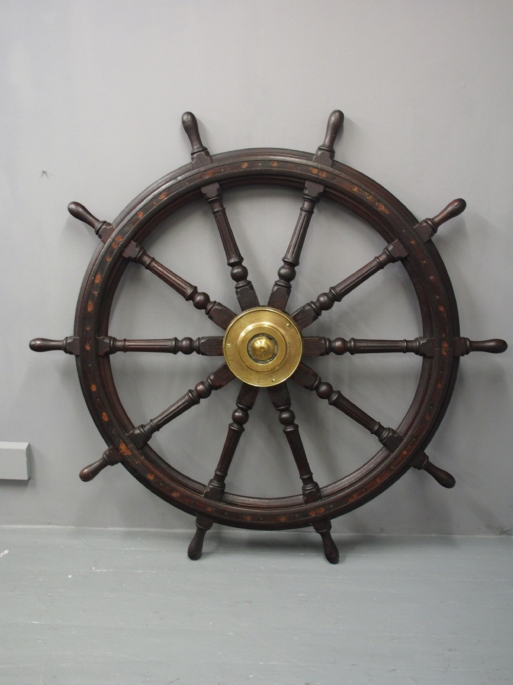 Large Oak Ships Wheel View VII