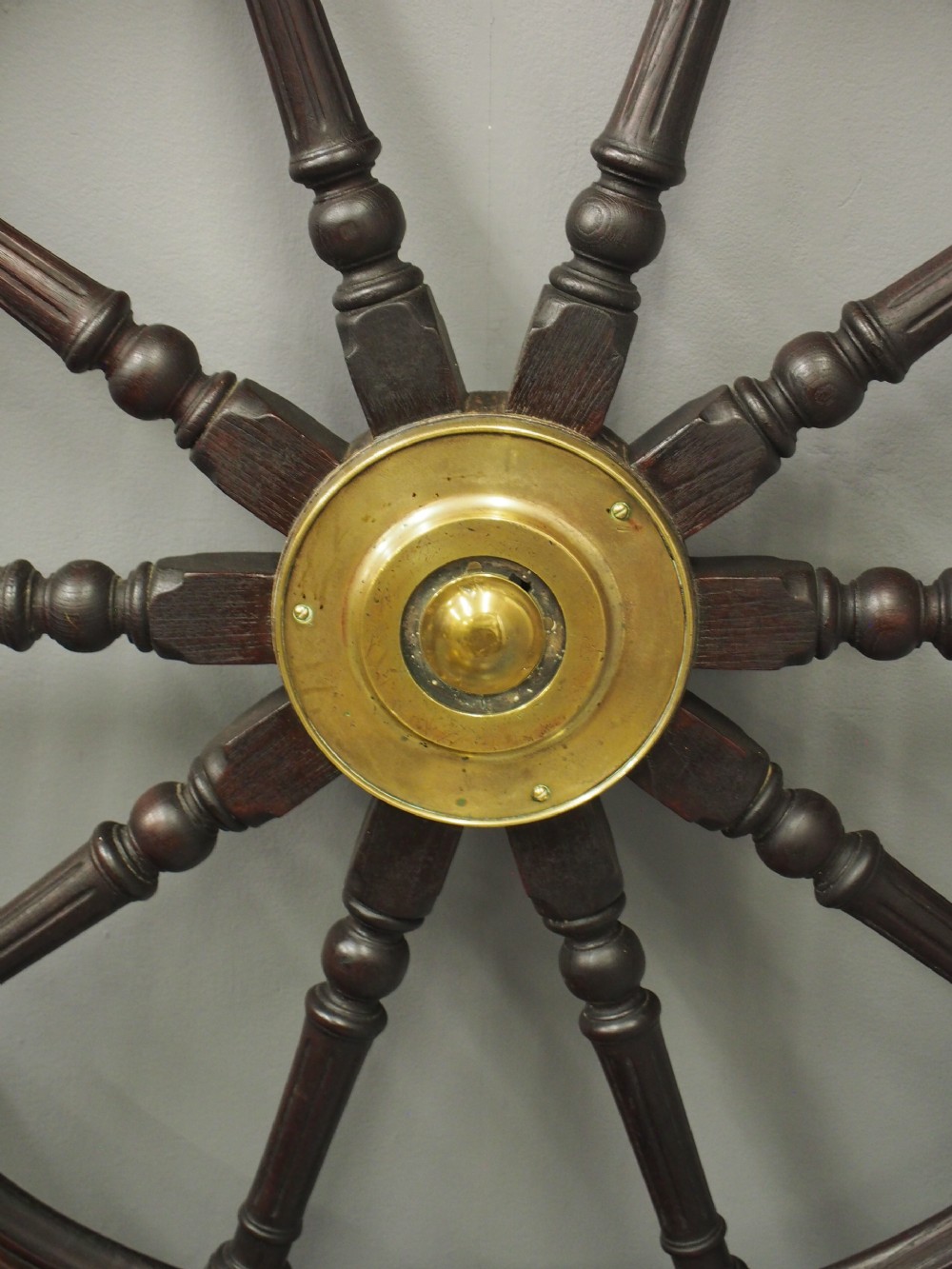 Large Oak Ships Wheel View VIII