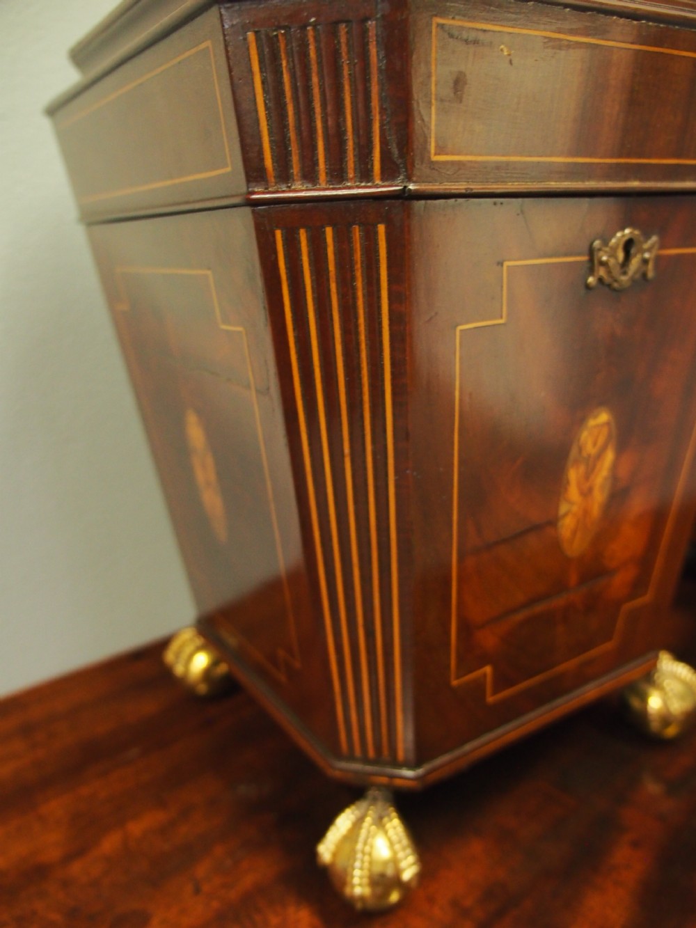 Pair of George III Mahogany and Inlaid Cutlery Boxes View III