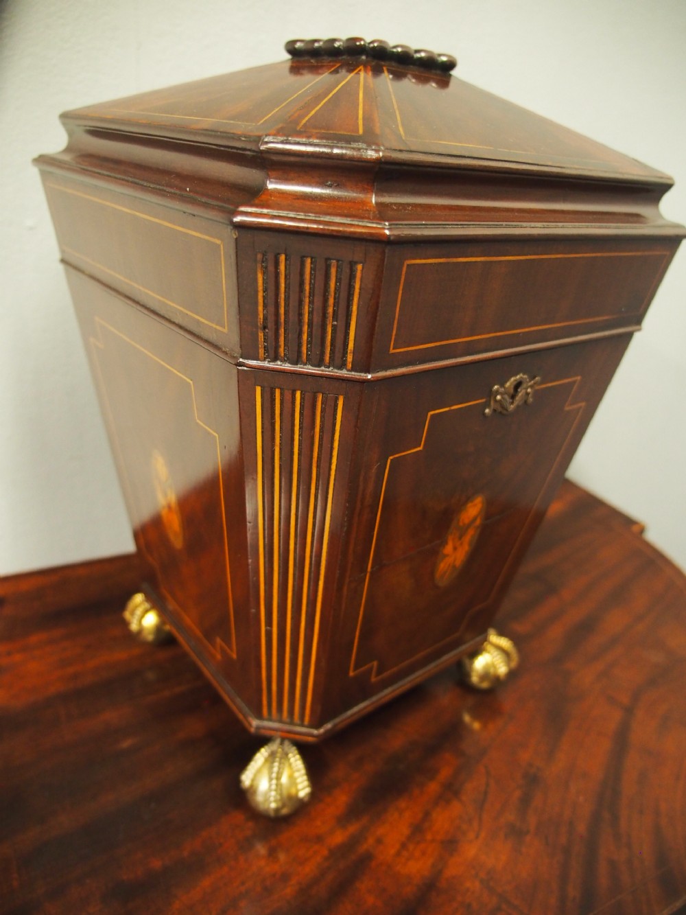 Pair of George III Mahogany and Inlaid Cutlery Boxes View XII