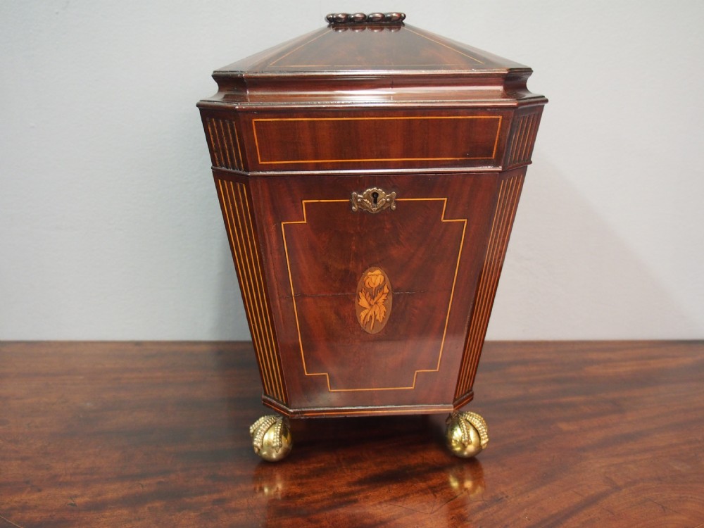Pair of George III Mahogany and Inlaid Cutlery Boxes View XIII