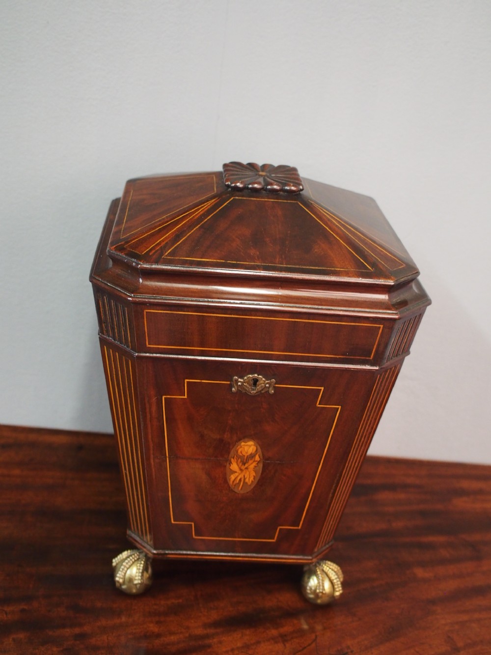 Pair of George III Mahogany and Inlaid Cutlery Boxes View XIV