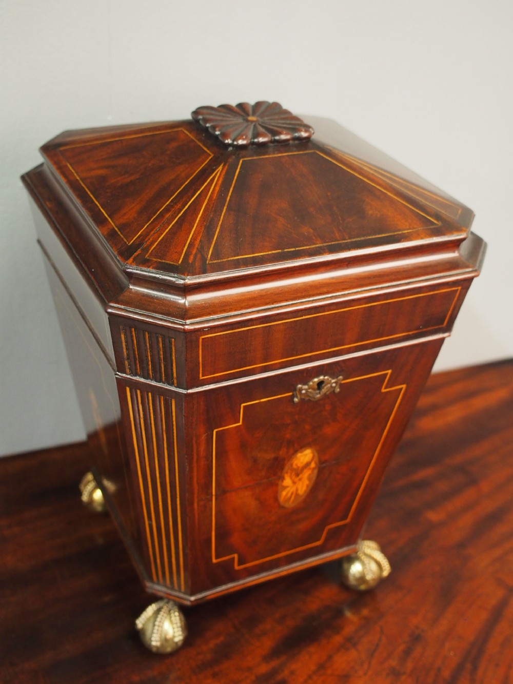 Pair of George III Mahogany and Inlaid Cutlery Boxes View XV