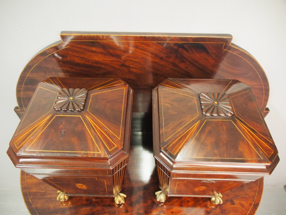 Pair of George III Mahogany and Inlaid Cutlery Boxes View XVII