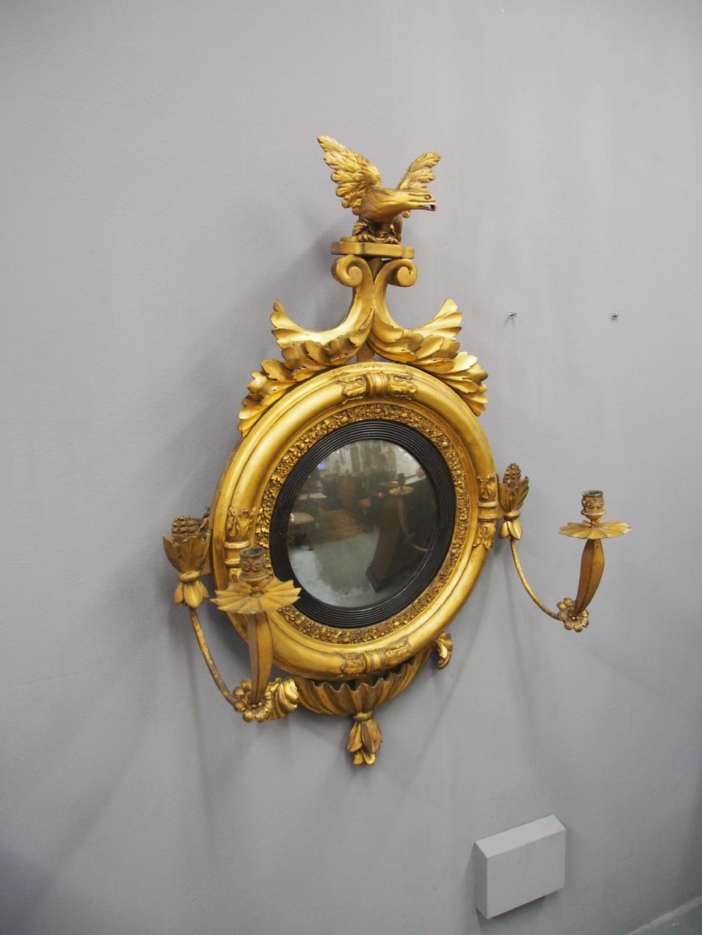 Irish Regency Convex Mirror View VII