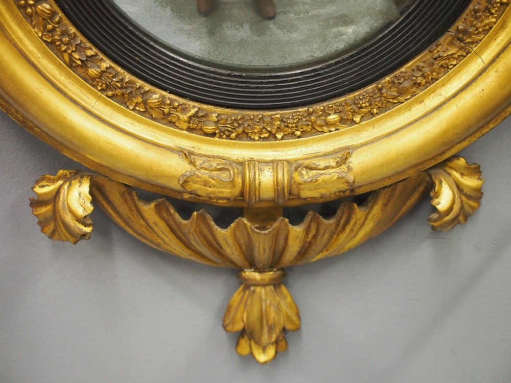 Irish Regency Convex Mirror View IX