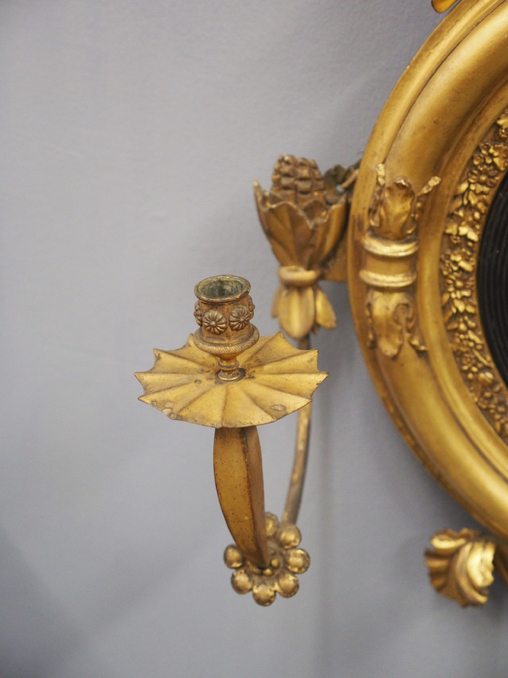 Irish Regency Convex Mirror View X