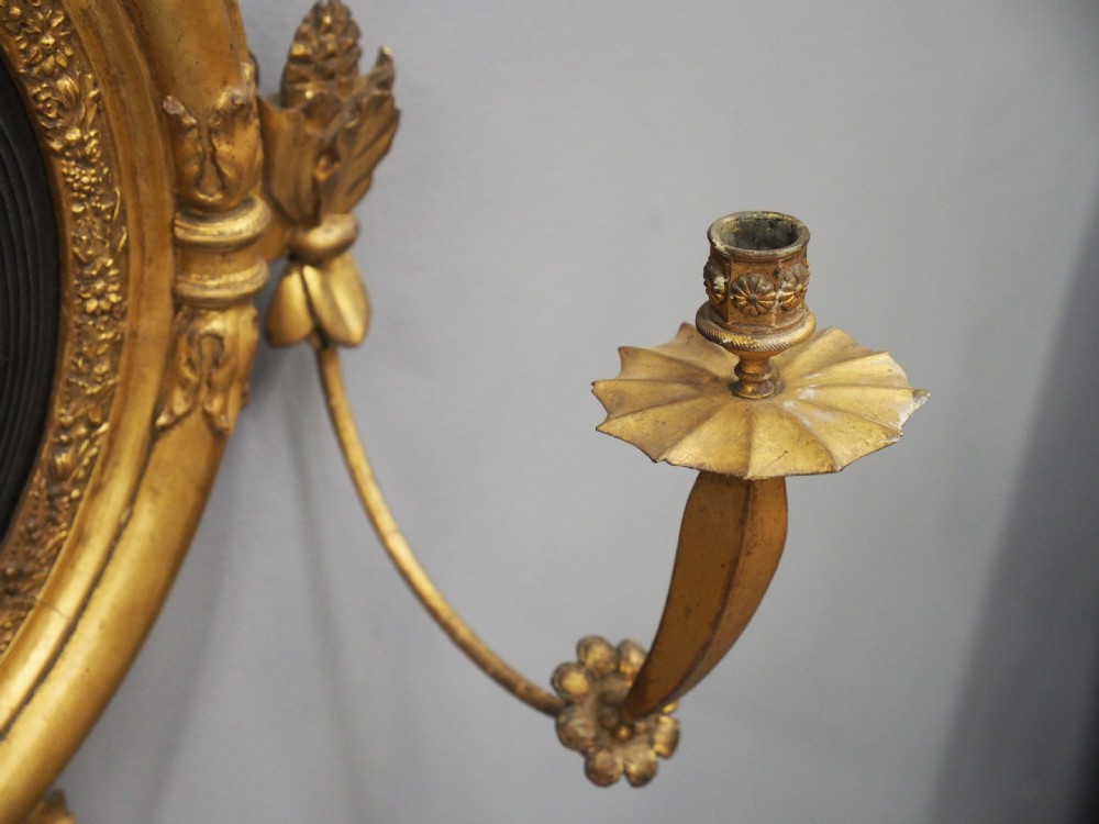 Irish Regency Convex Mirror View XI