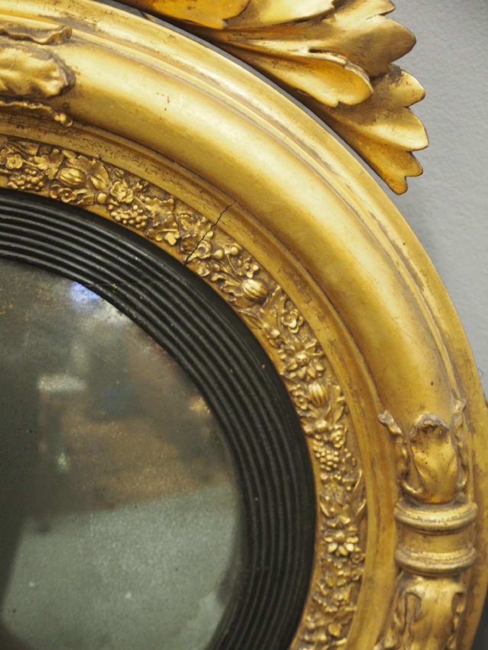 Irish Regency Convex Mirror View XIV