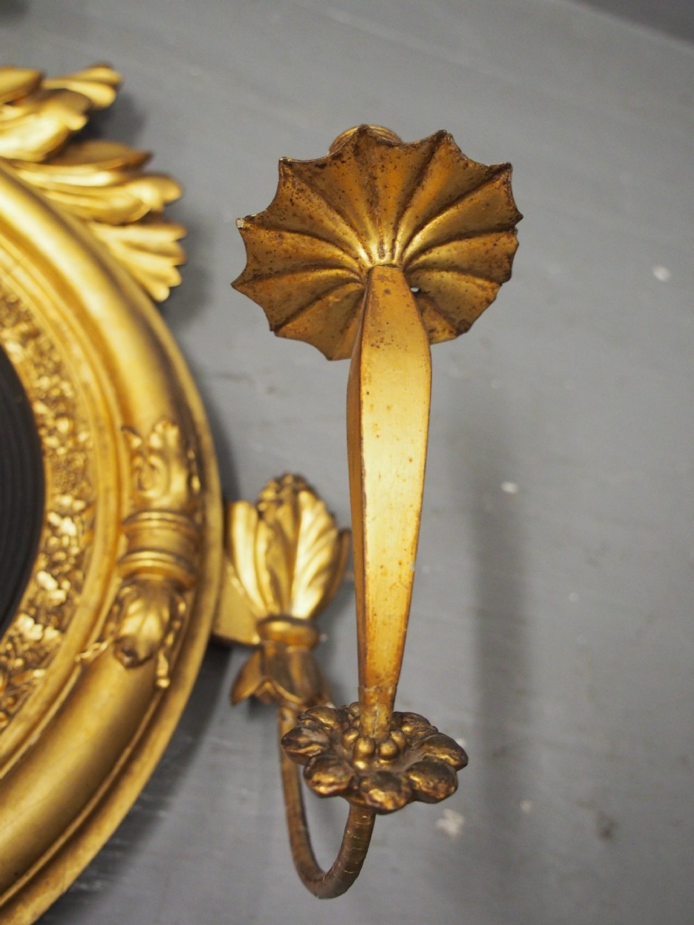 Irish Regency Convex Mirror View XVII