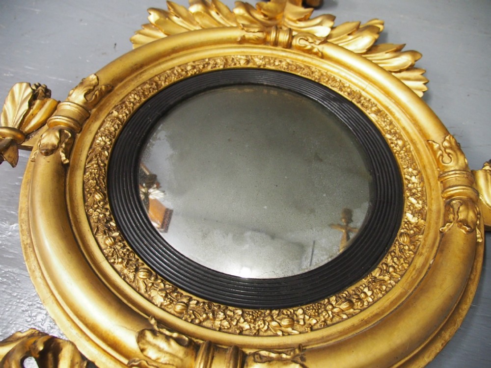 Irish Regency Convex Mirror View XVIII