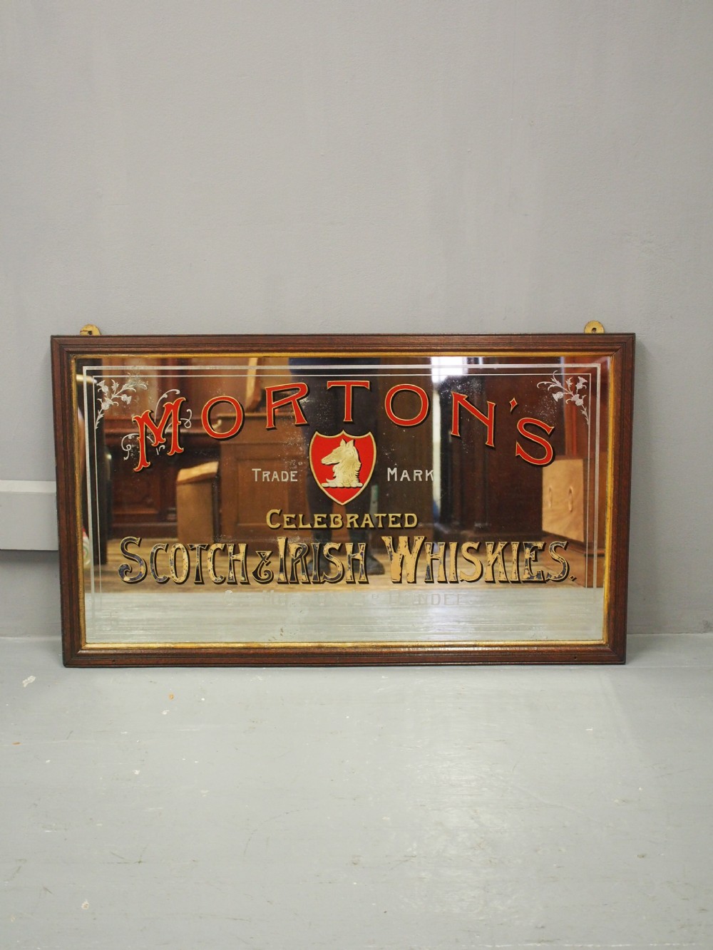 Victorian Pub Mirror for Morton’s Scotch & Irish Whiskies View V