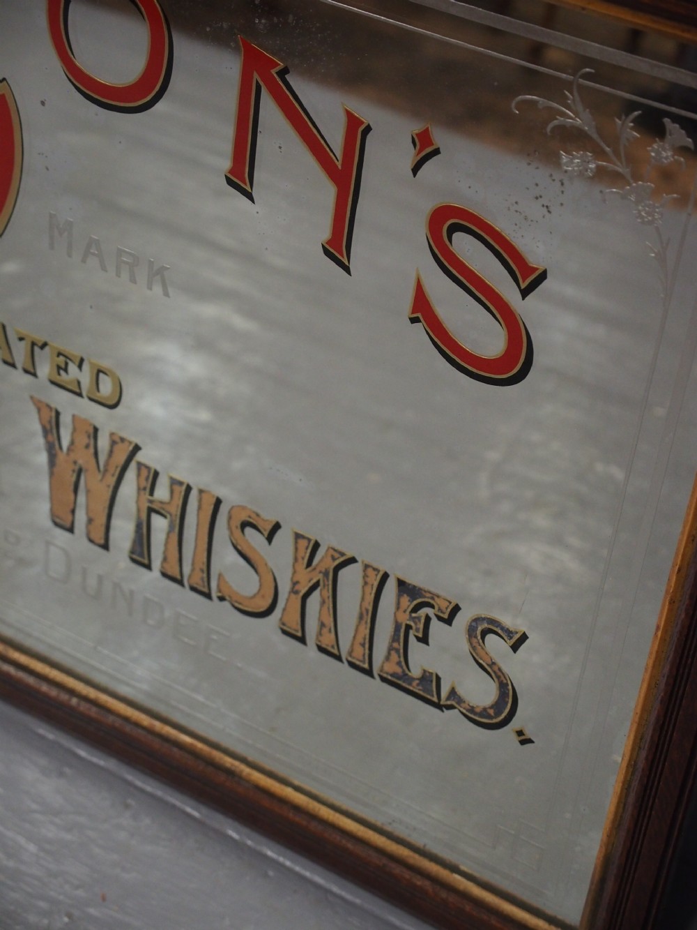 Victorian Pub Mirror for Morton’s Scotch & Irish Whiskies View IX