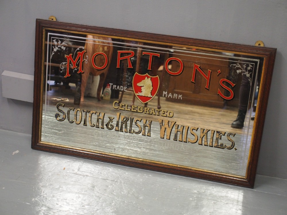 Victorian Pub Mirror for Morton’s Scotch & Irish Whiskies View XII