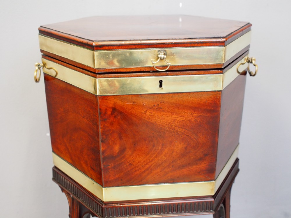 George III Inlaid Mahogany Polygon Wine Cooler View III