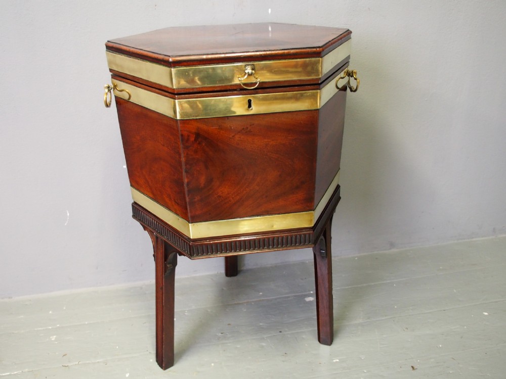 George III Inlaid Mahogany Polygon Wine Cooler View VI