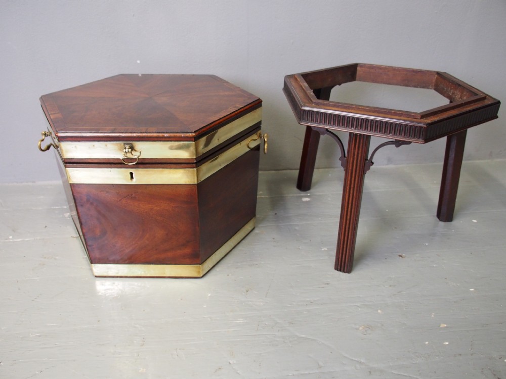 George III Inlaid Mahogany Polygon Wine Cooler View XII