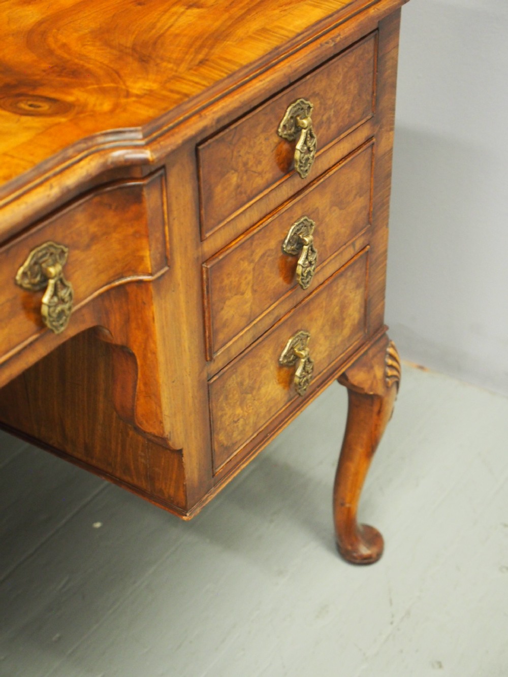 George II Style Walnut Writing Table View VIII