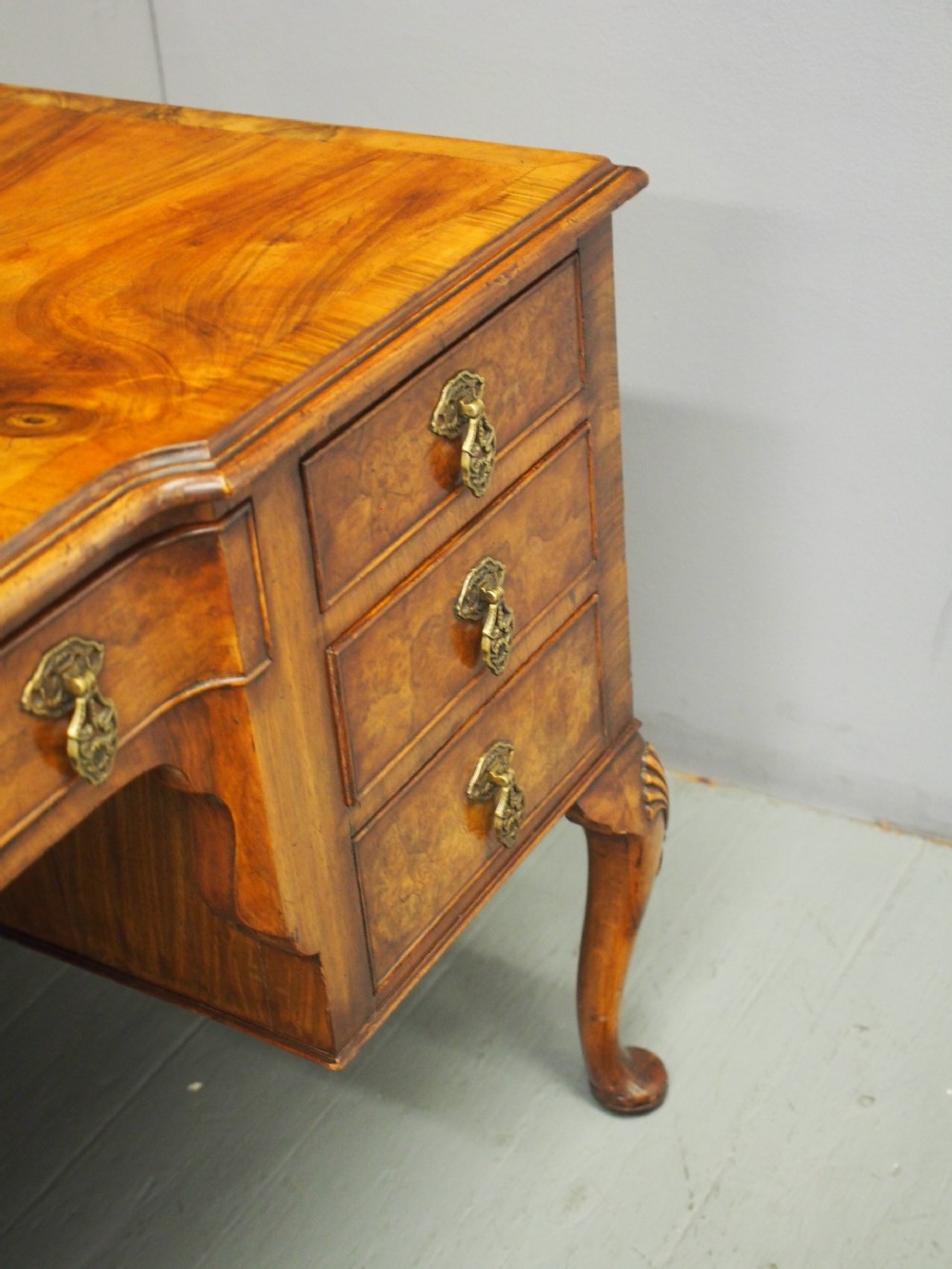 George II Style Walnut Writing Table View IX