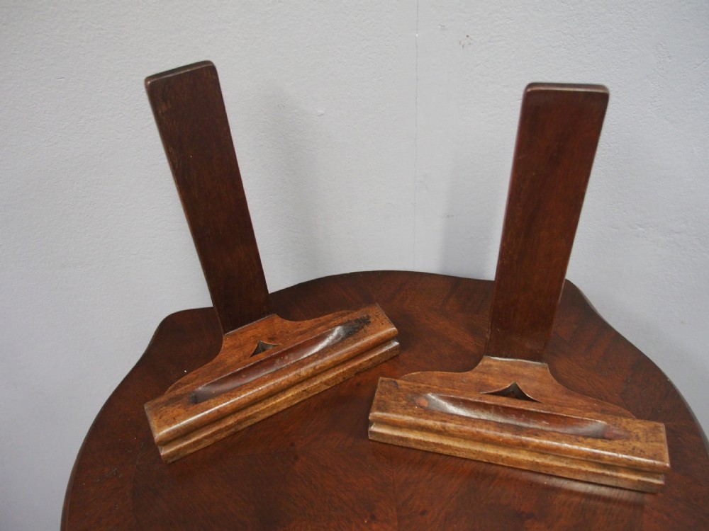 Pair of Mahogany Plate Stands View II