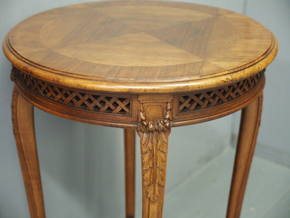 Late Victorian French Walnut Occasional Table View X