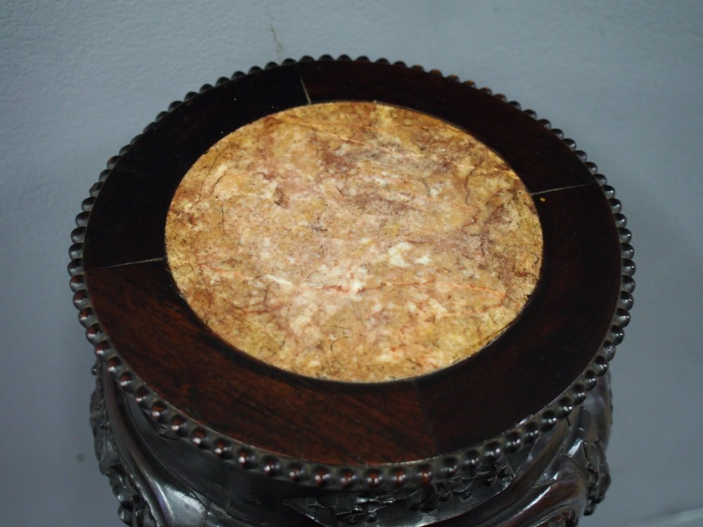Chinese Marble Top Tall Plant Stand View IV