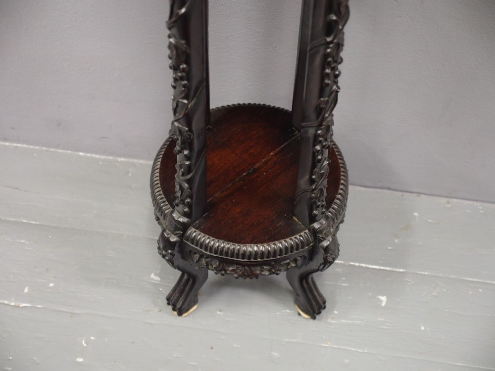 Chinese Marble Top Tall Plant Stand View VII