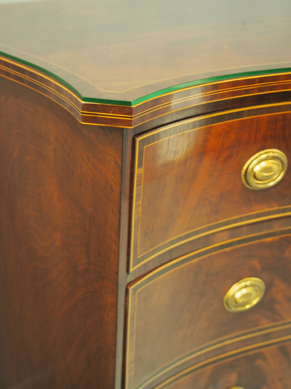George III Inlaid Mahogany Serpentine Chest of Drawers View V