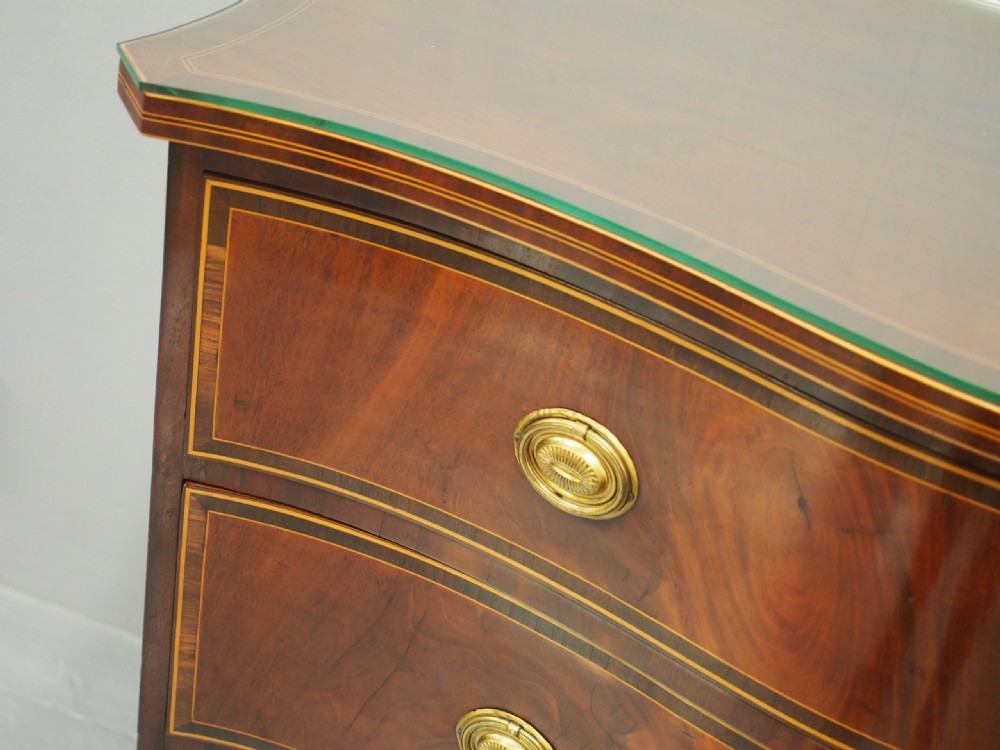 George III Inlaid Mahogany Serpentine Chest of Drawers View XII