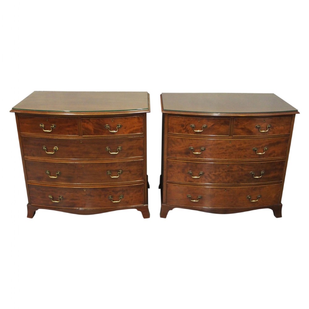 Pair of George III Style Mahogany Chest of Drawers