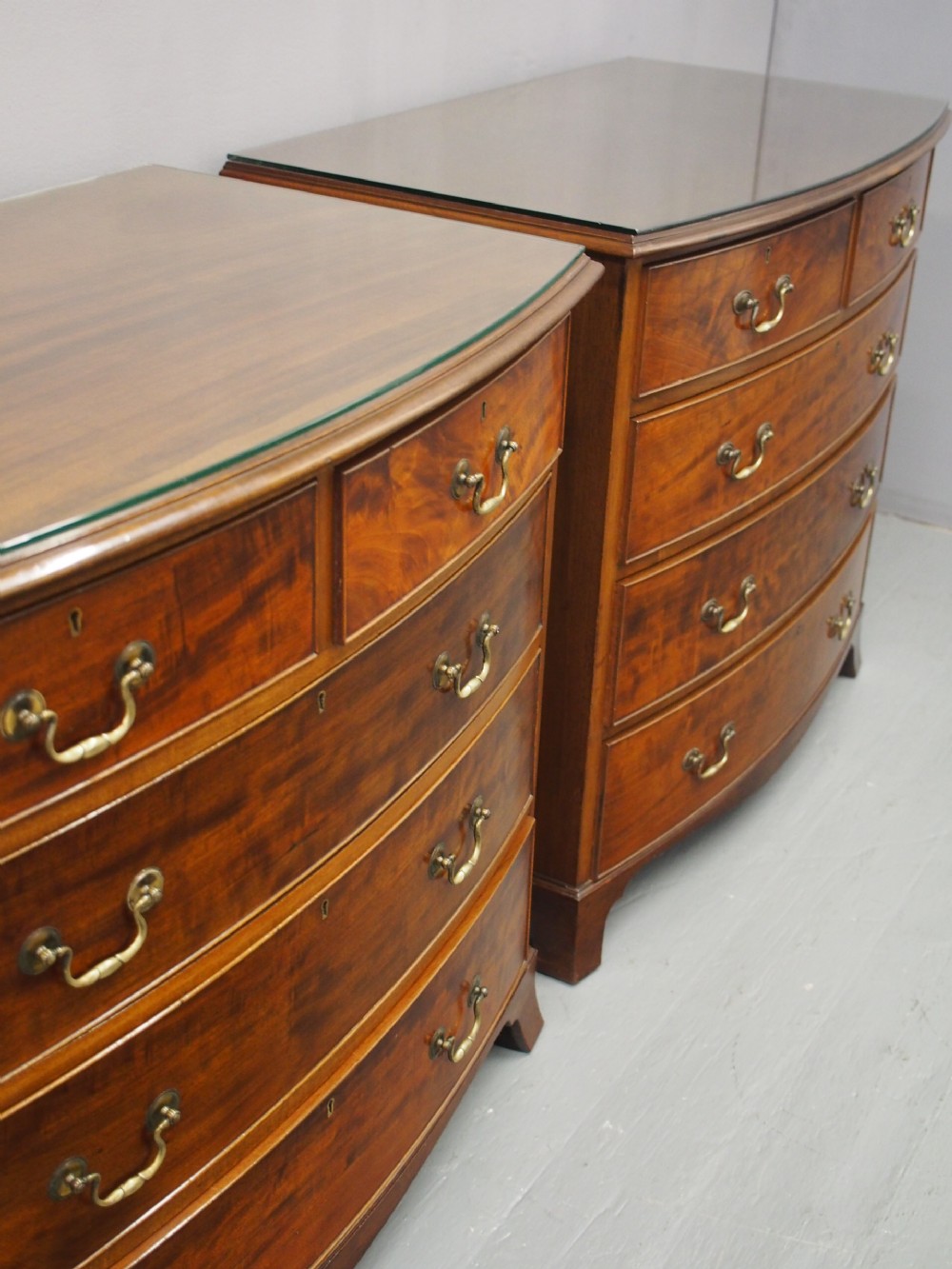 Pair of George III Style Mahogany Chest of Drawers View X