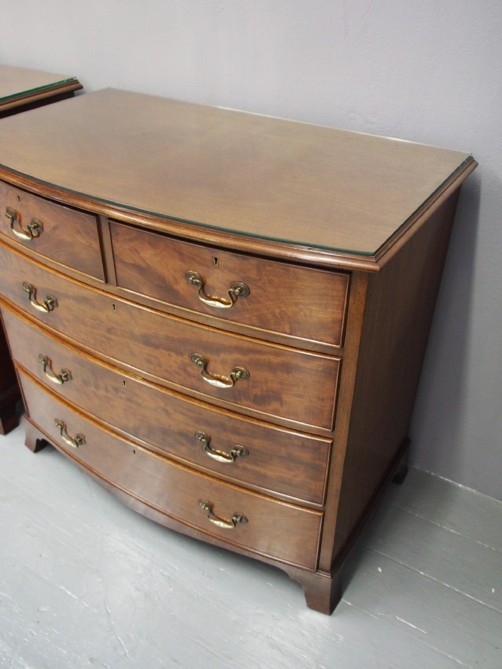 Pair of George III Style Mahogany Chest of Drawers View XI