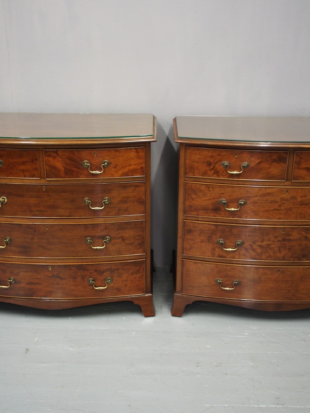 Pair of George III Style Mahogany Chest of Drawers View XII