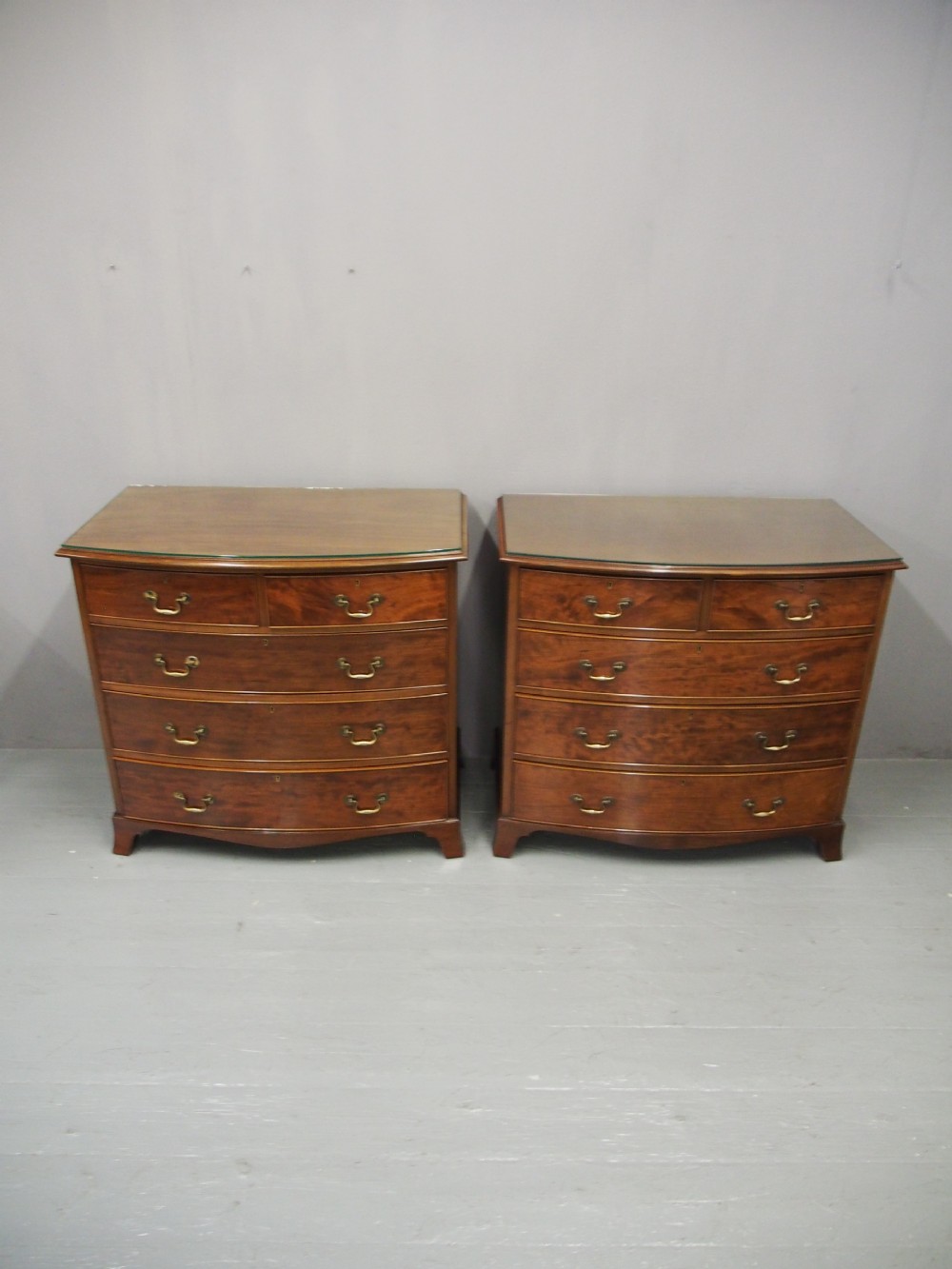 Pair of George III Style Mahogany Chest of Drawers View XIII