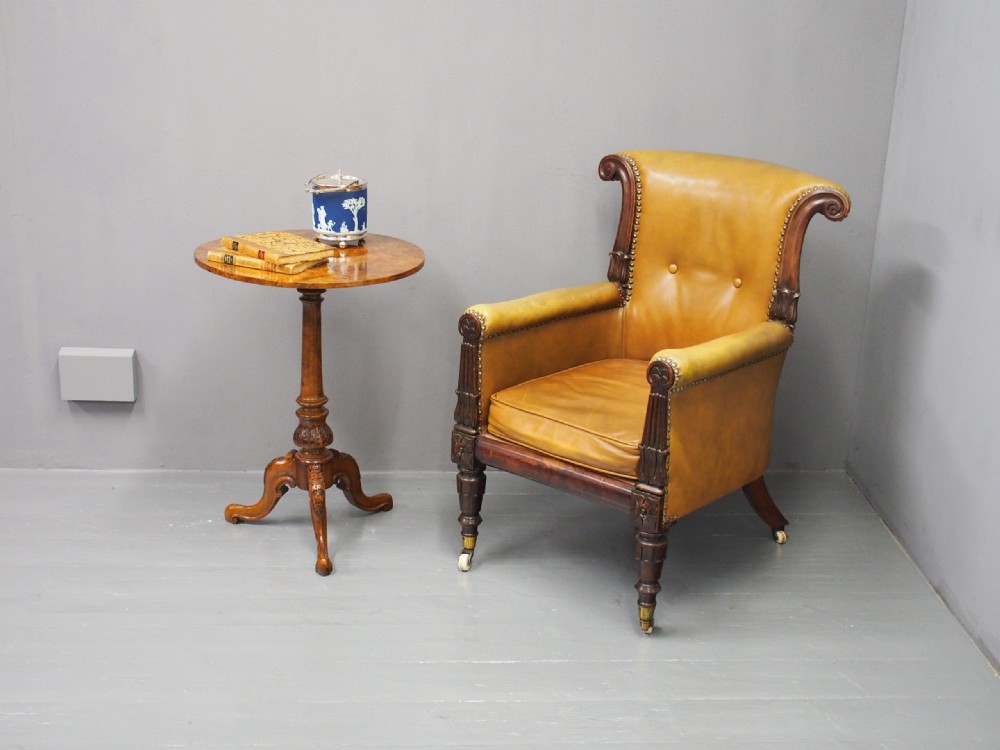 George IV Leather Library Chair View II