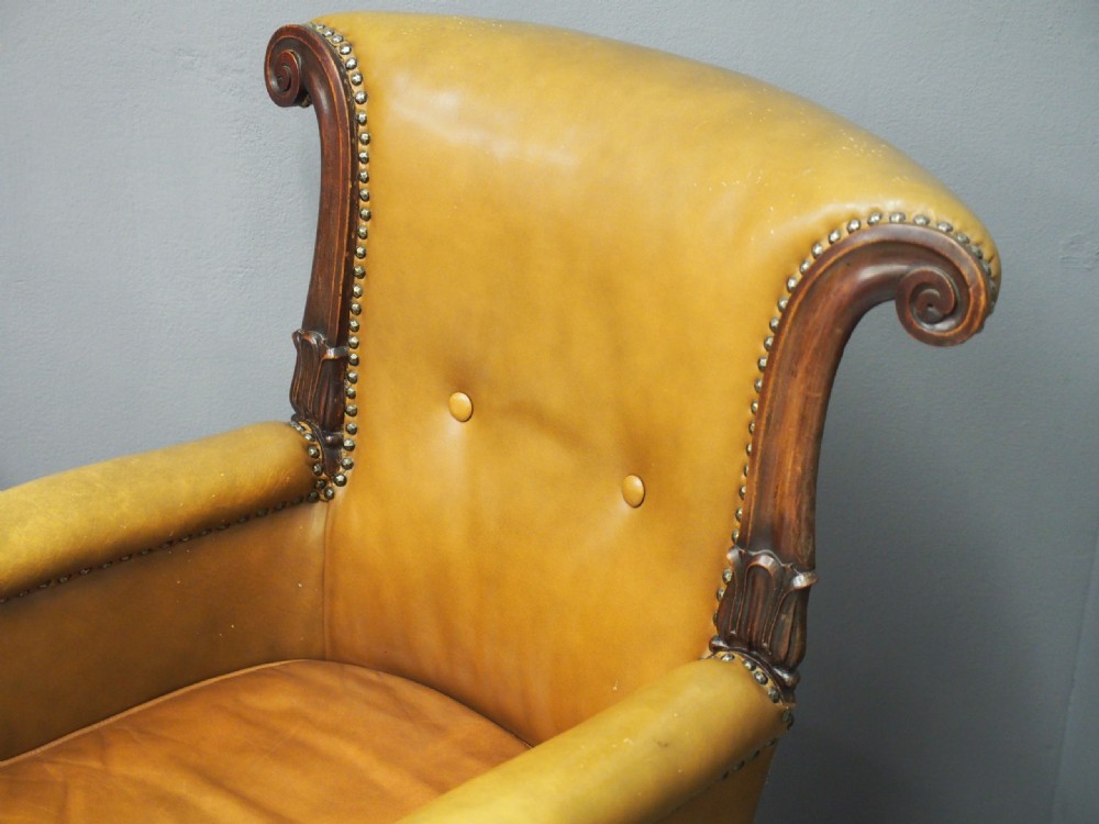 George IV Leather Library Chair View III