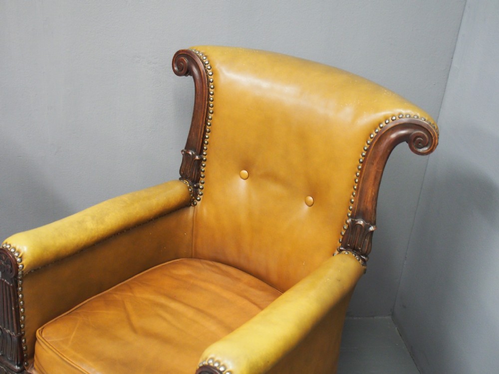 George IV Leather Library Chair View VI