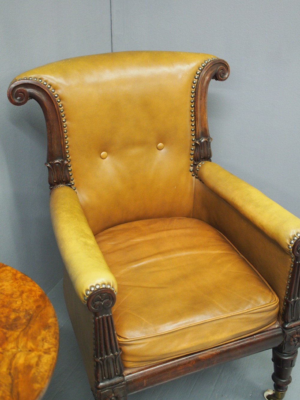 George IV Leather Library Chair View VII