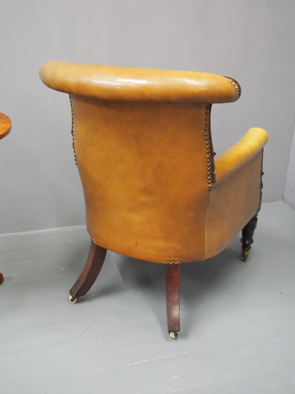 George IV Leather Library Chair View XII
