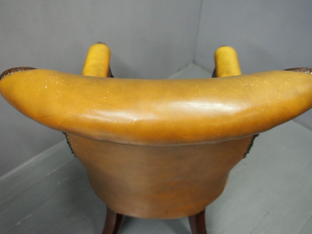 George IV Leather Library Chair View XIII
