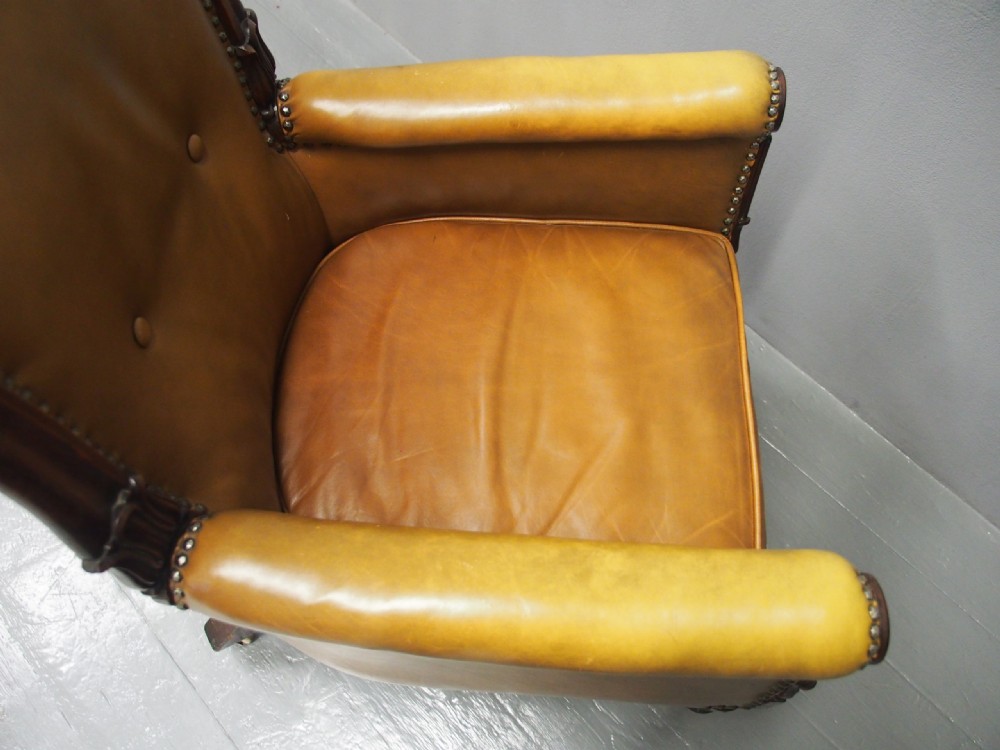 George IV Leather Library Chair View XV