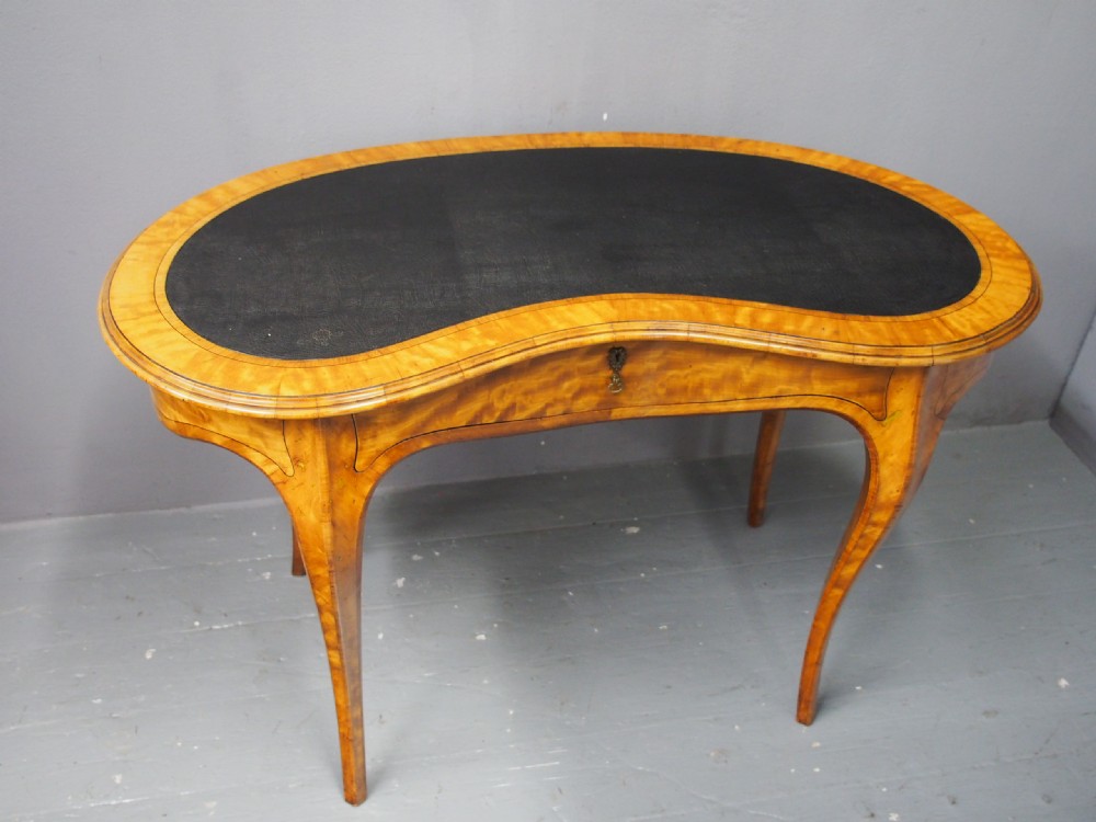 Victorian Inlaid Satinwood Writing Table View II
